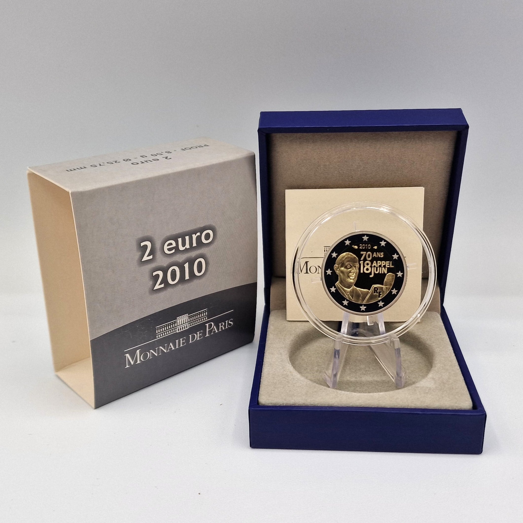 2010 "Charles de Gaulle" - 2€ France Proof